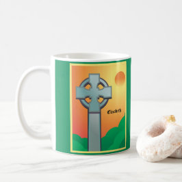 Taza De Café La cruza de bendiciones irlandesas personalizada