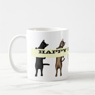 Taza De Café La cuadrilla del gato desea feliz cumpleaños