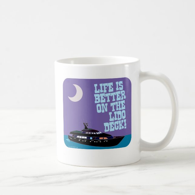 Taza De Café La cubierta Lido de 2 caras (Derecha)