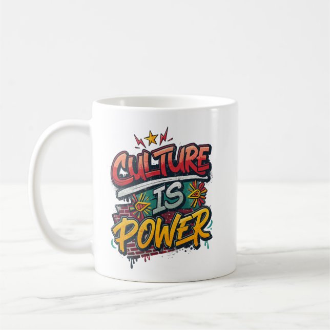 Taza De Café La cultura es poder Mes de la historia negra (Izquierda)