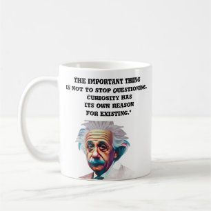 Taza De Café La curiosa mente mug EinsteinCotesMug