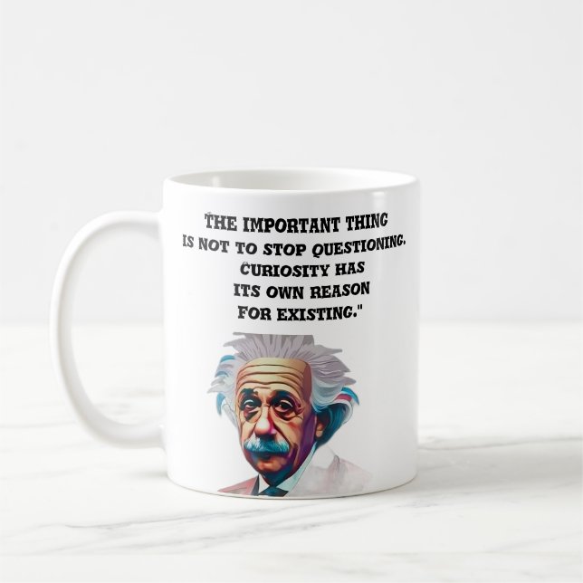 Taza De Café La curiosa mente mug EinsteinCotesMug (Izquierda)