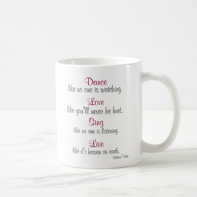 Taza De Café La danza, amor, canta, vivo… (Derecha)