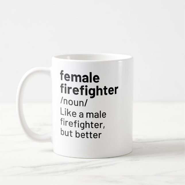 Taza De Café La definición de bombero es divertida para combati (Izquierda)