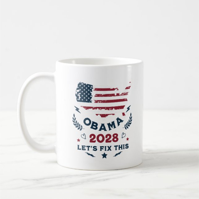 Taza De Café La democracia gana Obama por el presidente Obama 2 (Izquierda)