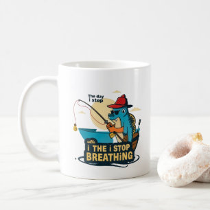 Taza De Café La determinación de un pescador