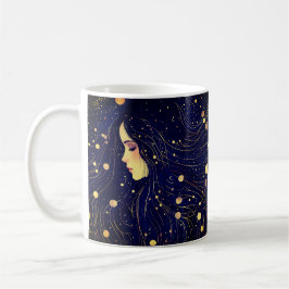 Taza De Café La diosa celestial Moon Stars Sky