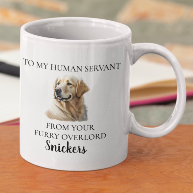 Taza De Café La divertida acuarela de Golden Retriever, sirvien (Subido por el creador)