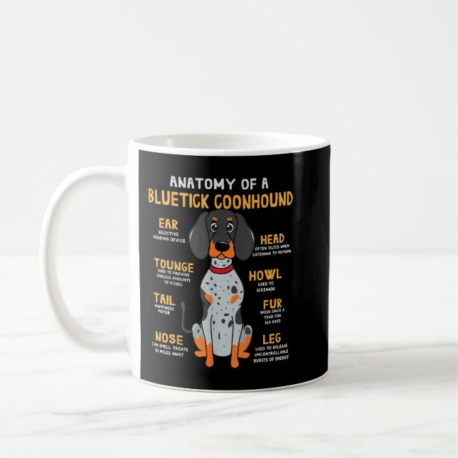 Taza De Café La divertida anatomía de la madre del perro, papá  (Izquierda)