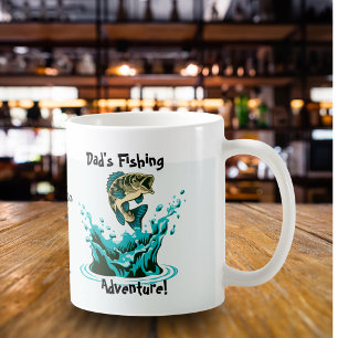 Taza De Café La divertida aventura de pesca del papá Personaliz