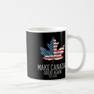 Taza De Café La divertida bandera estadounidense de Trump hace