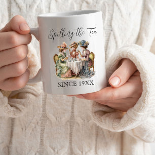 Taza De Café La divertida cosecha que derrama el té desde el re