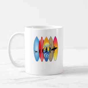 Taza De Café La divertida evolución del surfista