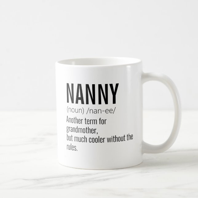 Taza De Café La divertida mejor definición de nana grandad para (Derecha)