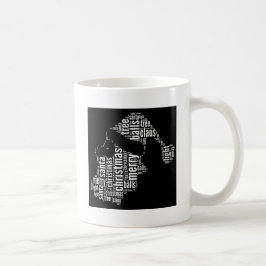 Taza De Café La divertida tipografía de la navidad de los cerez