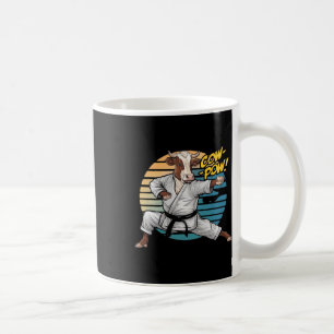 Taza De Café La divertida vaca de las artes marciales de Guay a