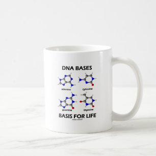 Taza De Café La DNA basa la base para la vida (las moléculas d