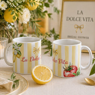 Taza De Café La Dolce Vita Regalo de Citricos y Tomate Italiano
