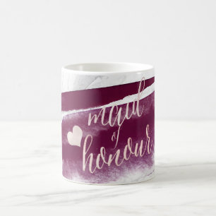 Taza De Café La doncella de honor de PixDezines Rubor Rosa+Borg