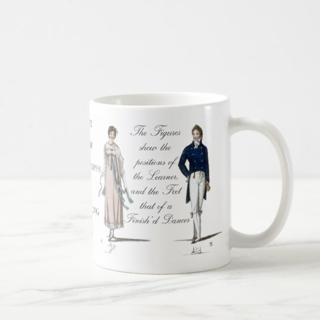 Taza De Café La edad de Jane Austen contra danza Contradance (Derecha)