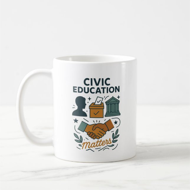 Taza De Café La educación cívica importa  (Izquierda)