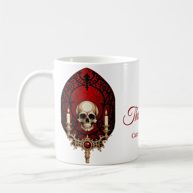 Taza De Café La elegancia oscura del estilo gótico. (Izquierda)