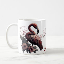 Taza De Café La elegancia tropical, el flamingo en el crepúscul