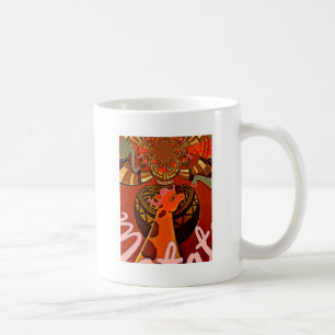 Taza De Café La elegante y divertida jirafa de estilo africano