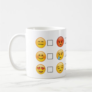 Taza De Café La emoji hace frente a emociones