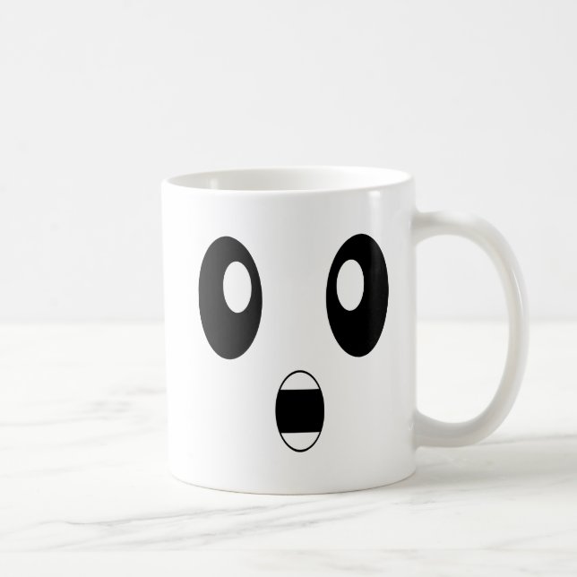 Taza De Café La emoji sorprendida chocó caras Dumbfounded (Derecha)