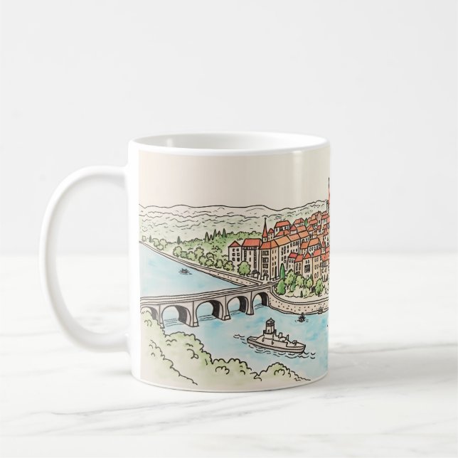Taza De Café La encantadora ciudad de Riverside (Izquierda)