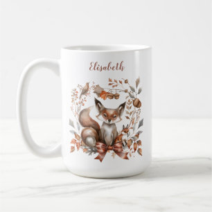 Taza De Café La encantadora escena de bosque otoñal Fox