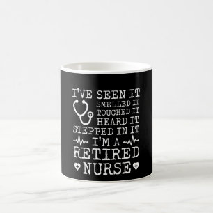 Taza De Café La enfermera del retiro vista olía tocada