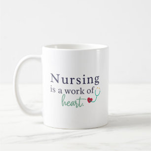 Taza De Café La enfermería es una labor del corazón estetoscopi