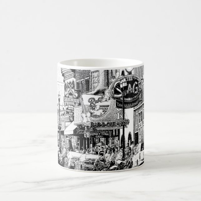 Taza De Café La escena de Nashville — Café Mug (Centro)