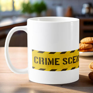 Taza De Café La escena del crimen no cruza las rayas amarillas 