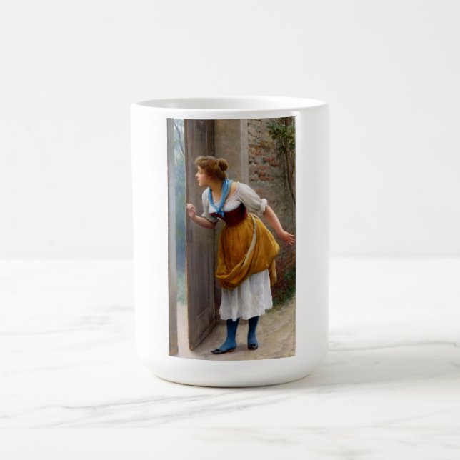 Taza De Café La escuchadora (de Eugene de Blaas) (Centro)
