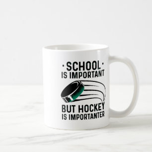 Taza De Café La Escuela Es Importante, Pero El Hockey Es Import