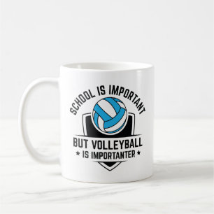 Taza De Café La Escuela Es Importante, Pero El Voleibol Es Impo