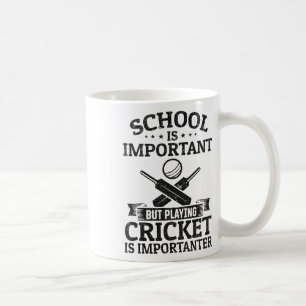 Taza De Café La escuela es importante pero jugar cricket es imp