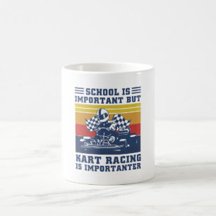 Taza De Café La Escuela Es Importante, Pero La Carreras De Kart