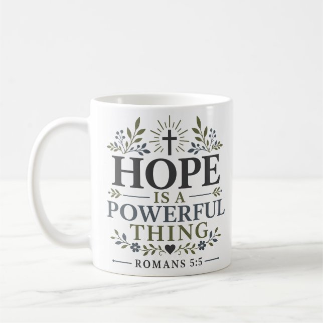 Taza De Café La Esperanza Es Algo Poderoso Devocional Diario De (Izquierda)
