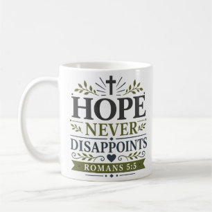 Taza De Café La Esperanza Nunca Decepciona Cita de Verdad Bíbli