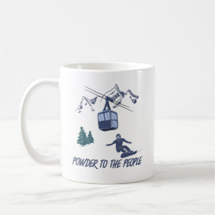 Taza De Café La estación de esquí del pueblo con poder para el