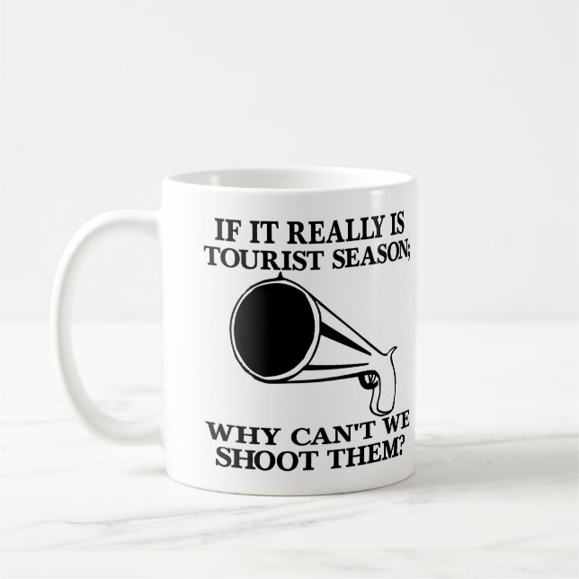 Taza De Café La estación turística blanca los tira (Izquierda)