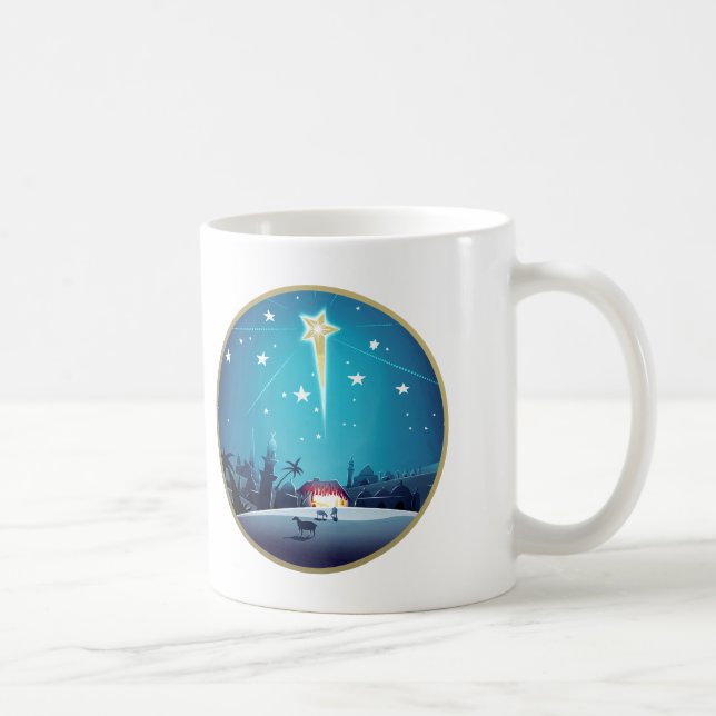 Taza De Café La Estrella de Belén. Navidades Gift Mugs (Derecha)