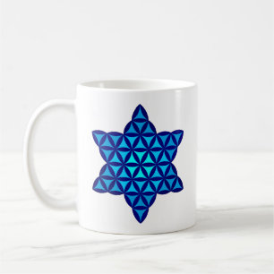 Taza De Café La Estrella De La Vida Azul - Inverso, Cap