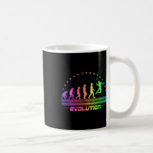 Taza De Café La Evolución de Badminton Transbordador Retro Badm