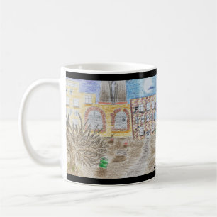 Taza De Café La fábrica rota de maquinaria perdida