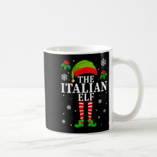 Taza De Café La familia de elfos italianos pijama de Navidad a